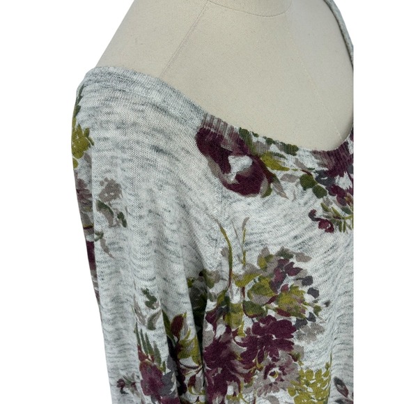 Torrid Women's Gray Floral Print Knit Sweater Size 5 - Picture 4 of 4